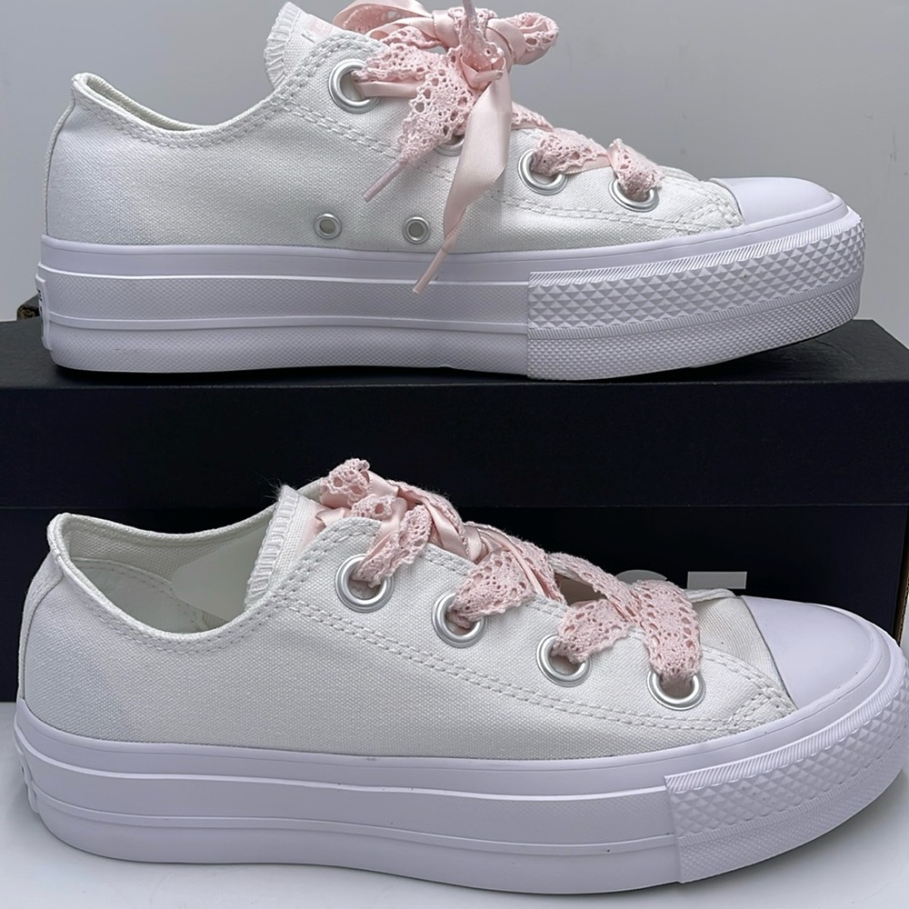 Converse WMNS A14830C CTAS LIFT OX
WHITE/WHITE/BLUSH HUSH Platforms Sneakers - Picture 1 of 16